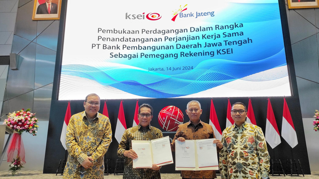 Kerja Sama Menjadi Pemegang Rekening KSEI, Bank Jateng Segarkan Investasi Nasabah di Pasar Modal